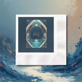 Servilleta De Papel boda de vibración de la costa azul