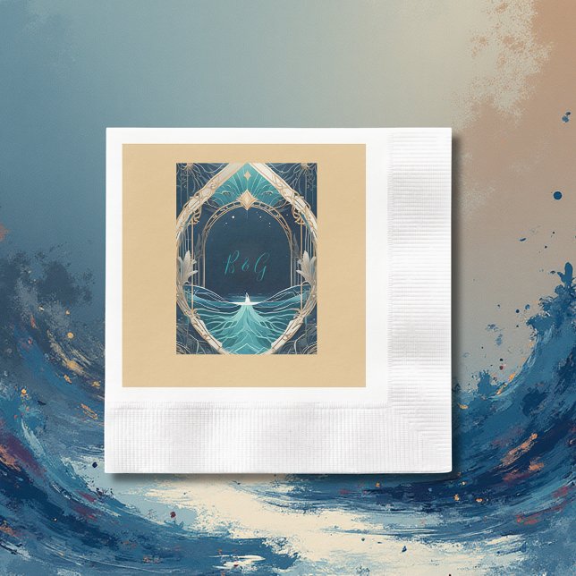 Servilleta De Papel boda de vibración de la costa azul (Subido por el creador)