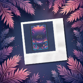 Servilleta De Papel boda de vibración de la costa azul