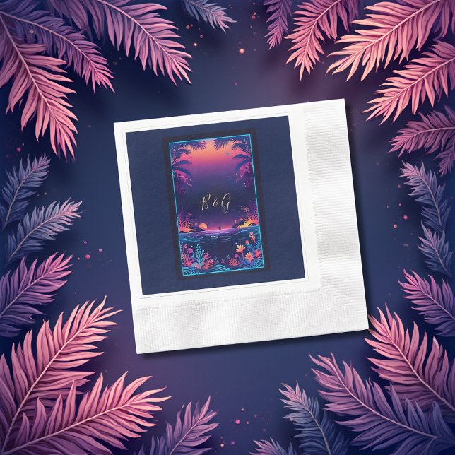 Servilleta De Papel boda de vibración de la costa azul (Subido por el creador)