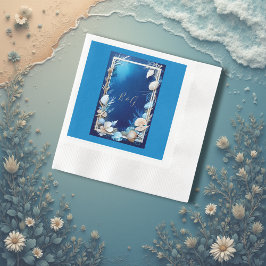 Servilleta De Papel boda de vibración de la costa azul