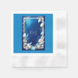 Servilleta De Papel boda de vibración de la costa azul