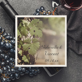 Servilleta De Papel Boda de viña de hojas de uva