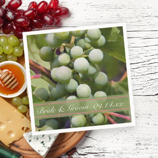 Servilleta De Papel Boda de viñedos de uvas verdes