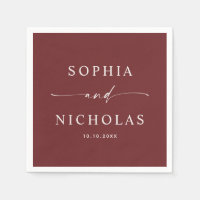 Boda de vino tinto profundo | Otoño minimalista el