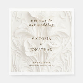 Servilleta De Papel Boda de Vintage de Art Nouveau floral