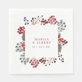 Servilleta De Papel Boda de Winter Berries