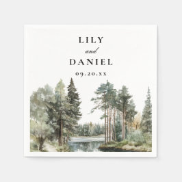 Servilleta De Papel Boda de Woodland Lake