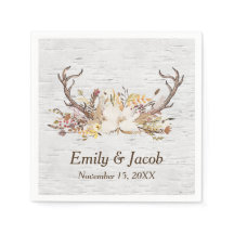 Boda Deer Antlers en Birch