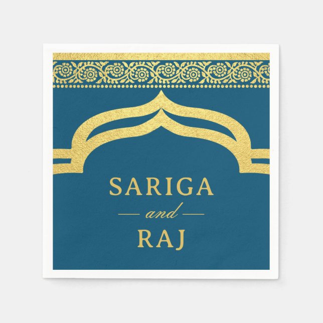 Servilleta De Papel Boda del Arco de Cañón de Flor Marigold Mundap (Anverso)