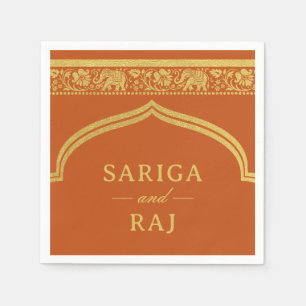 Servilleta De Papel Boda del arco de mundap de flores Gold Elephant & 