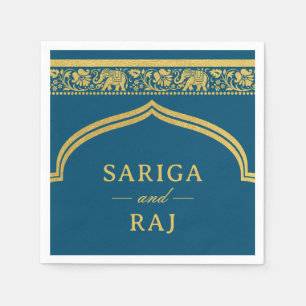 Servilleta De Papel Boda del arco de mundap de flores Gold Elephant &