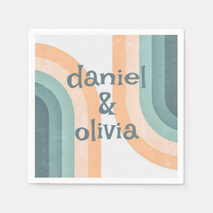 Servilleta De Papel boda del arcoiris de los años 70