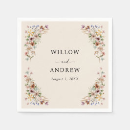 Servilleta De Papel Boda del Boho Wildflower vintage