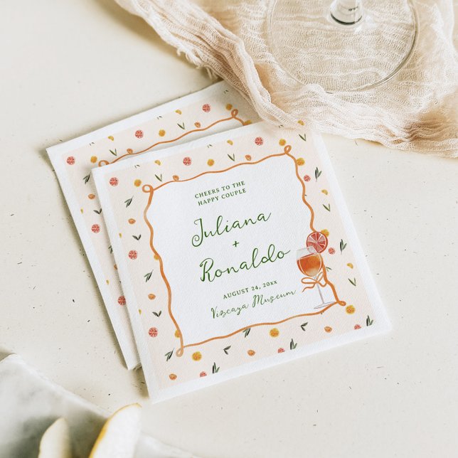 Servilleta De Papel Boda del Cítrico Italiano caprichoso (Subido por el creador)
