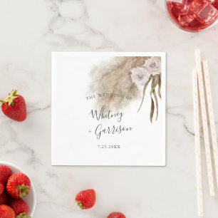 Servilleta De Papel Boda del desierto de Boho Pampas