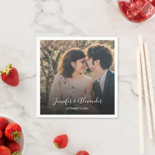 Servilleta De Papel Boda del elegante y rústico fotobús