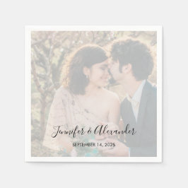 Servilleta De Papel Boda del elegante y rústico fotobús