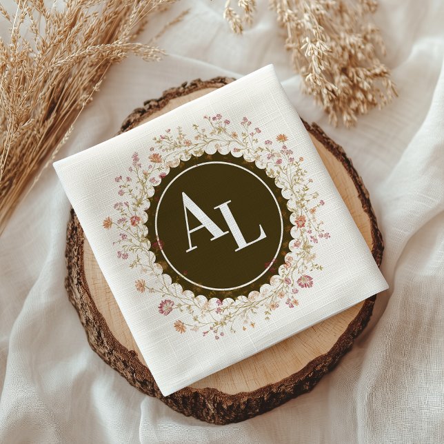 Servilleta De Papel Boda del marco antiguo floral de Rococo (Subido por el creador)