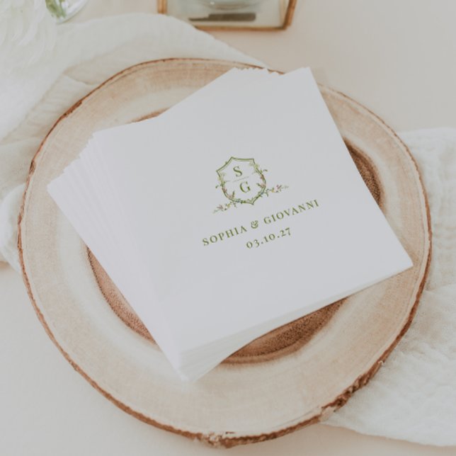 Servilleta De Papel BODA del Monograma de Flor Silvestre VERONA (Subido por el creador)