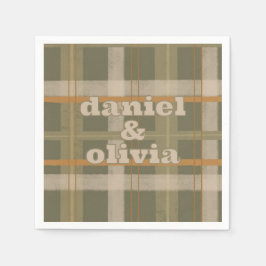 Servilleta De Papel Boda del patrón de tartán celta escocés