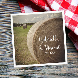 Servilleta De Papel Boda del Rancho Rustic Hay Bales