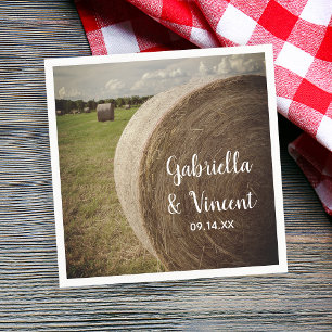 Servilleta De Papel Boda del Rancho Rustic Hay Bales