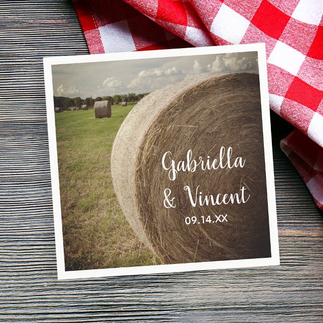Servilleta De Papel Boda del Rancho Rustic Hay Bales (Subido por el creador)