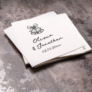 Servilleta De Papel Boda del Viejo Monney de Mano Dibujada