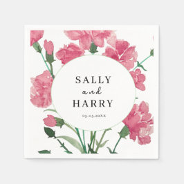 Servilleta De Papel Boda Delicado De Flor Rosa