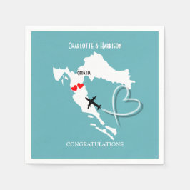Servilleta De Papel Boda destino Croacia