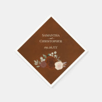 Boda diagonal floral de Umber Boho quemado