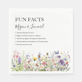 Servilleta De Papel Boda Diversión hechos silvestres jardín florido