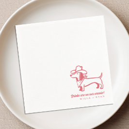Servilleta De Papel Boda divertida de Dachshund