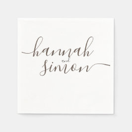 Servilleta De Papel Boda dorado Minimalista estético moderno