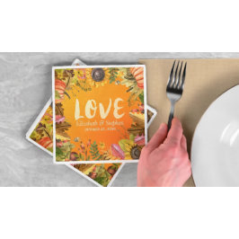 Servilleta De Papel Boda Ducha Caída Maple Leaves Calabaza Girasol