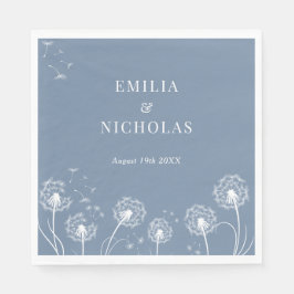 Servilleta De Papel Boda Dusty Blue Wildflower