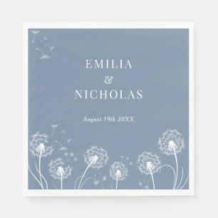 Servilleta De Papel Boda Dusty Blue Wildflower