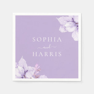 Servilleta De Papel Boda Dusty Purple Floral
