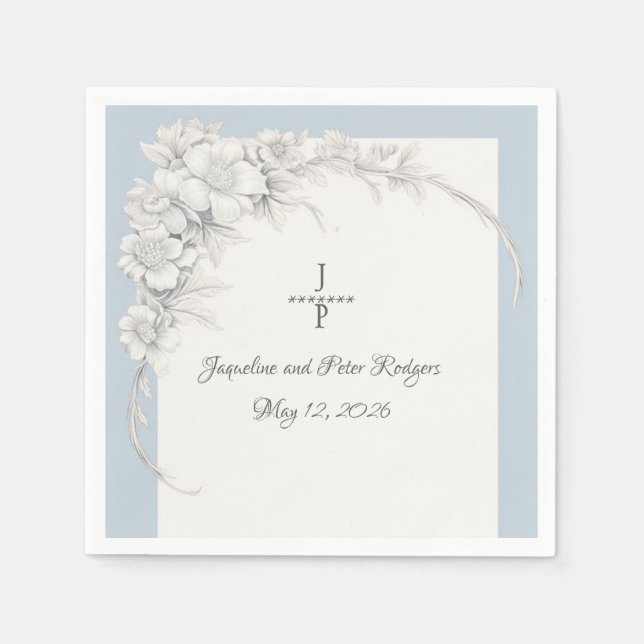 Servilleta De Papel Boda Elegance Boda (Anverso)