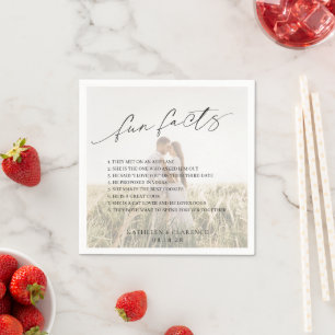 Servilleta De Papel Boda elegante clásica de fotos en blanco y negro