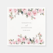 Boda elegante de acuarela floral rosa