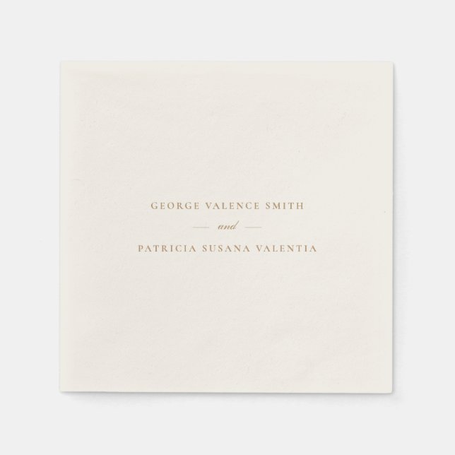 Servilleta De Papel Boda elegante de caligrafía formal de caramelo de  (Anverso)