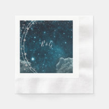 boda elegante de galaxia azul