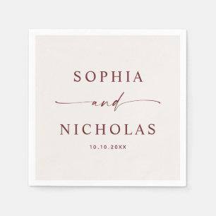 Servilleta De Papel Boda elegante de marfil suave Neutralidad simple