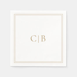 Servilleta De Papel Boda elegante de oro tradicional