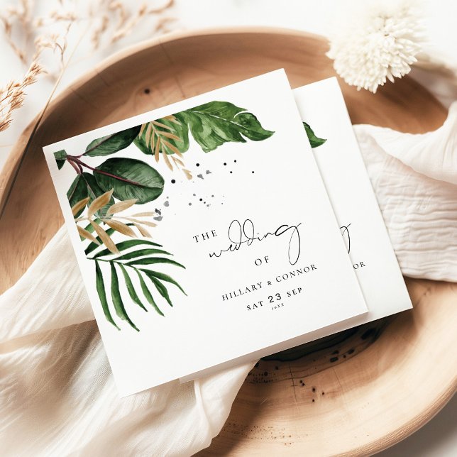 Servilleta De Papel Boda elegante de verano de Tropical Beach (Subido por el creador)