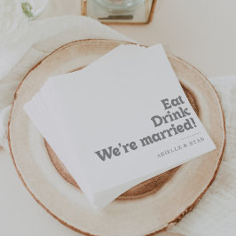 Servilleta De Papel Boda elegante formal comer beber estamos casados
