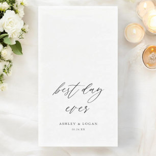 Servilleta De Papel Boda Elegante Mejor Día de la Historia