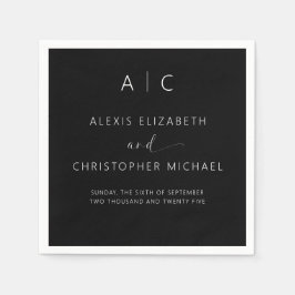 Servilleta De Papel Boda elegante Minimalista moderna